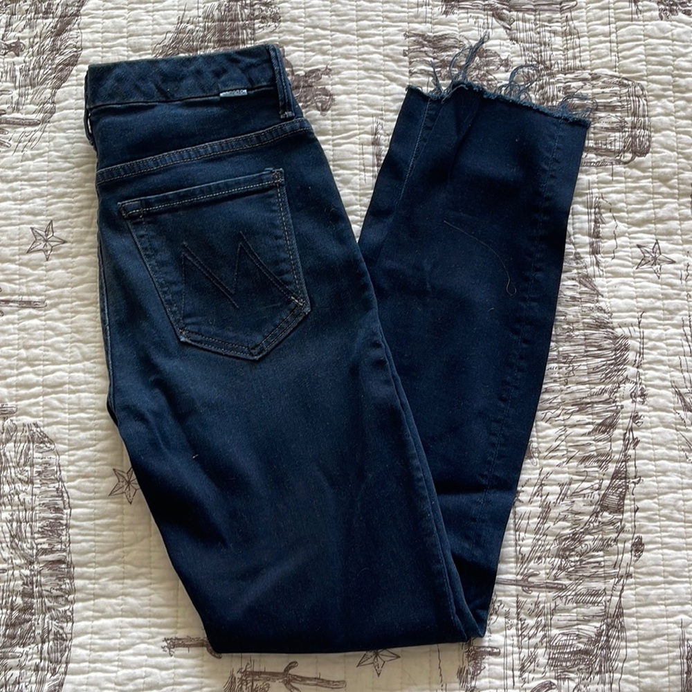 MOTHER RAW HEM SKINNY JEANS SIZE 27